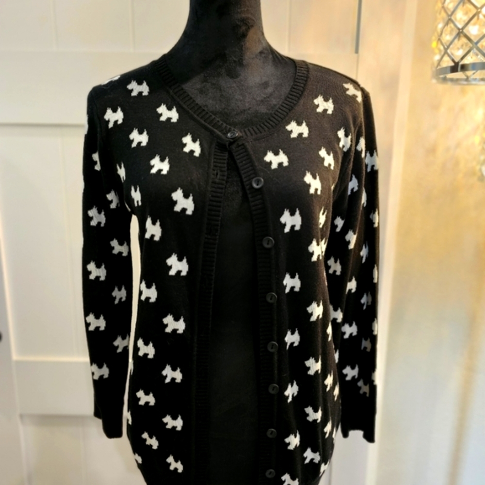 Cute dog print sweater